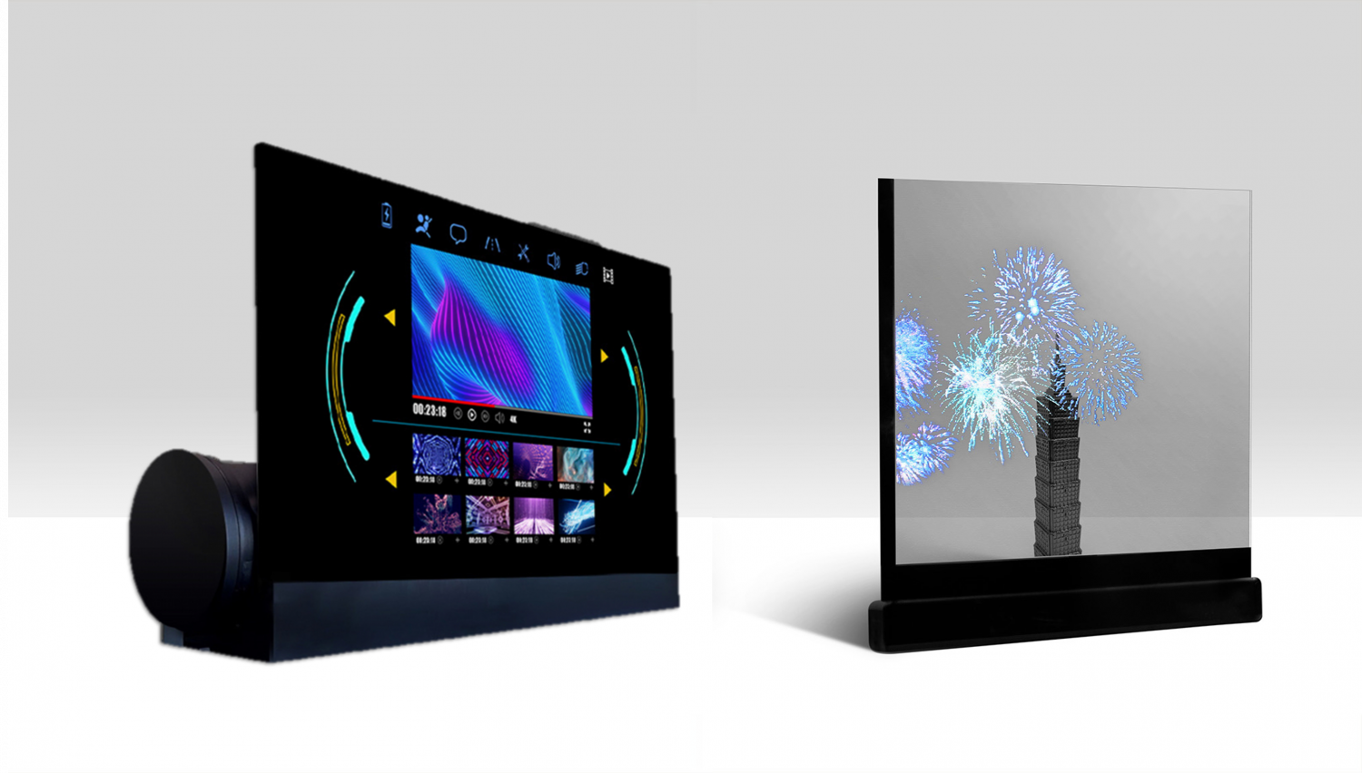 可捲式、折疊性、高透明